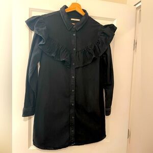 Black Denim Shirt Dress